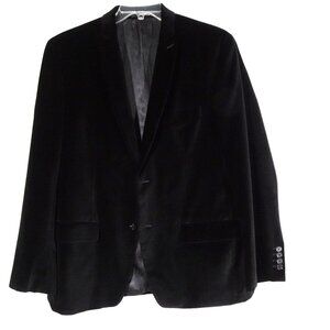 Murano Velvet Blazer Sport Coat 2 Button Jacket Size XL 46" Black Formal Wedding